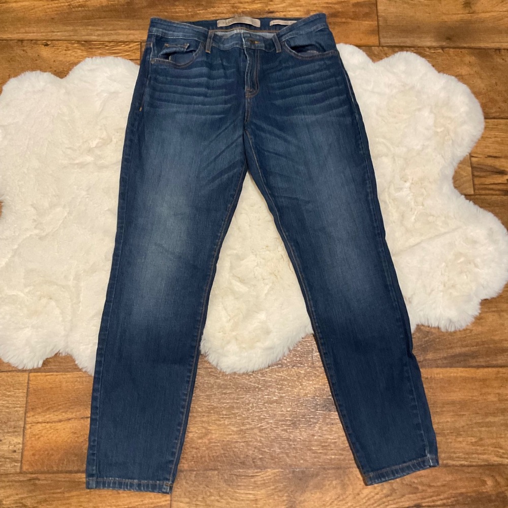 Guess Denim Jeans Size 31 Power Curvy Mid Dark Wash Skinny Jeans Women's